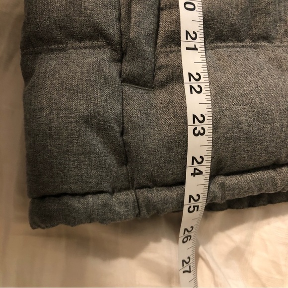 Old Navy Puffer Vest Flannel Lined Gray Size Medium - Picture 11 of 12